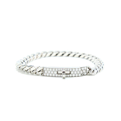 [⭐moonlume]KELLY CHAIN SILVER DIAMOND BRACELET