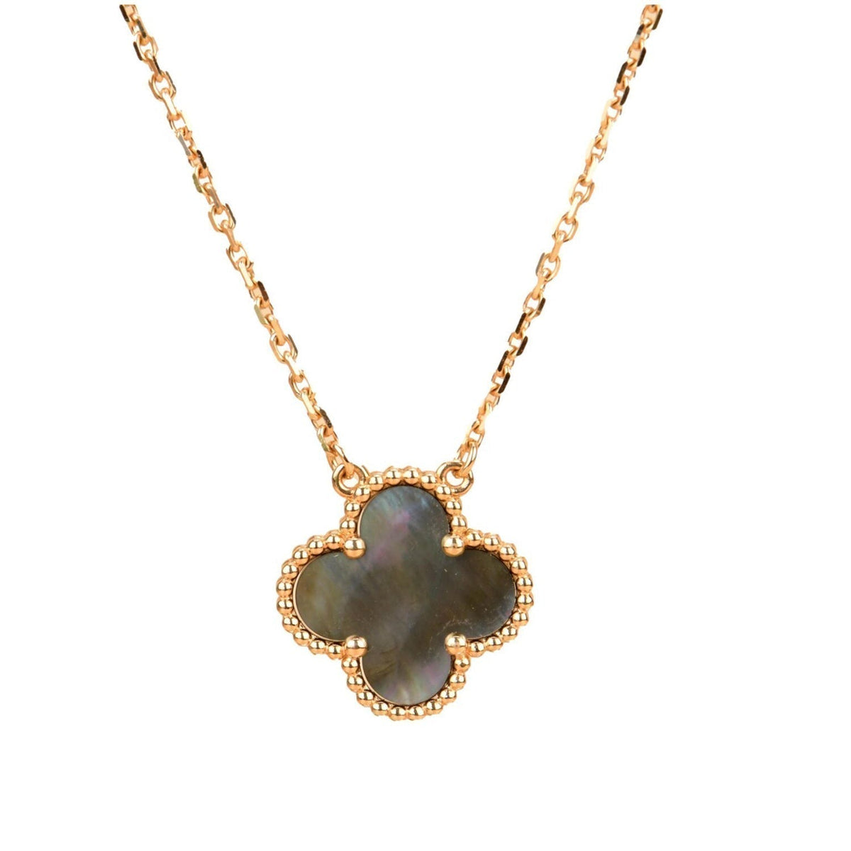 [⭐moonlume]CLOVER 15MM  GRAY MOTHER OF PEARL NECKLACE