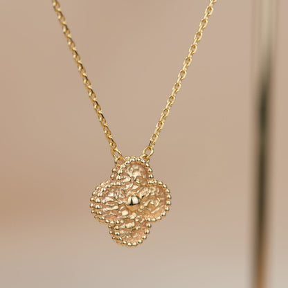[⭐moonlume]CLOVER 15MM  BRONZING NECKLACE
