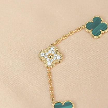 [⭐moonlume] CLOVER 5 MOTIF MALACHITE BRACELET COLLECTION