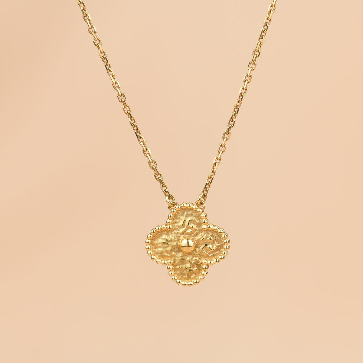 [⭐moonlume]CLOVER 15MM  BRONZING NECKLACE