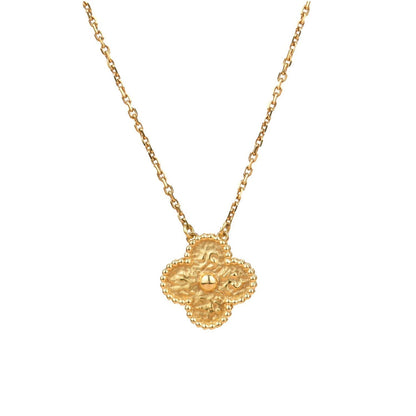 [⭐moonlume]CLOVER 15MM  BRONZING NECKLACE