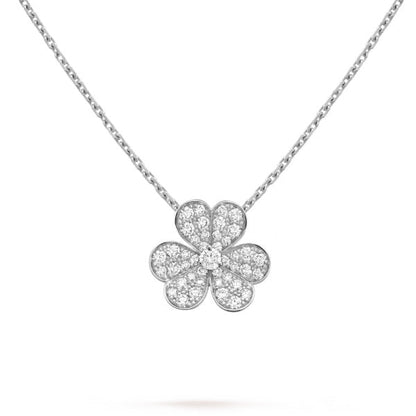 [⭐moonlume]CLOVER DIAMOND NECKLACE SILVER