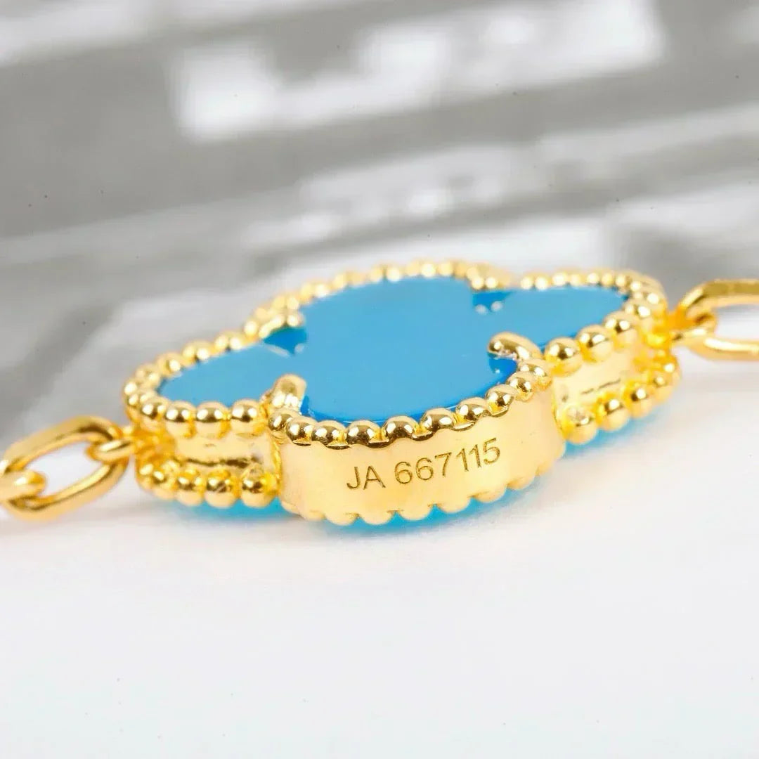 [⭐moonlume] CLOVER 5 MOTIF TURQUOISE BRACELET COLLECTION