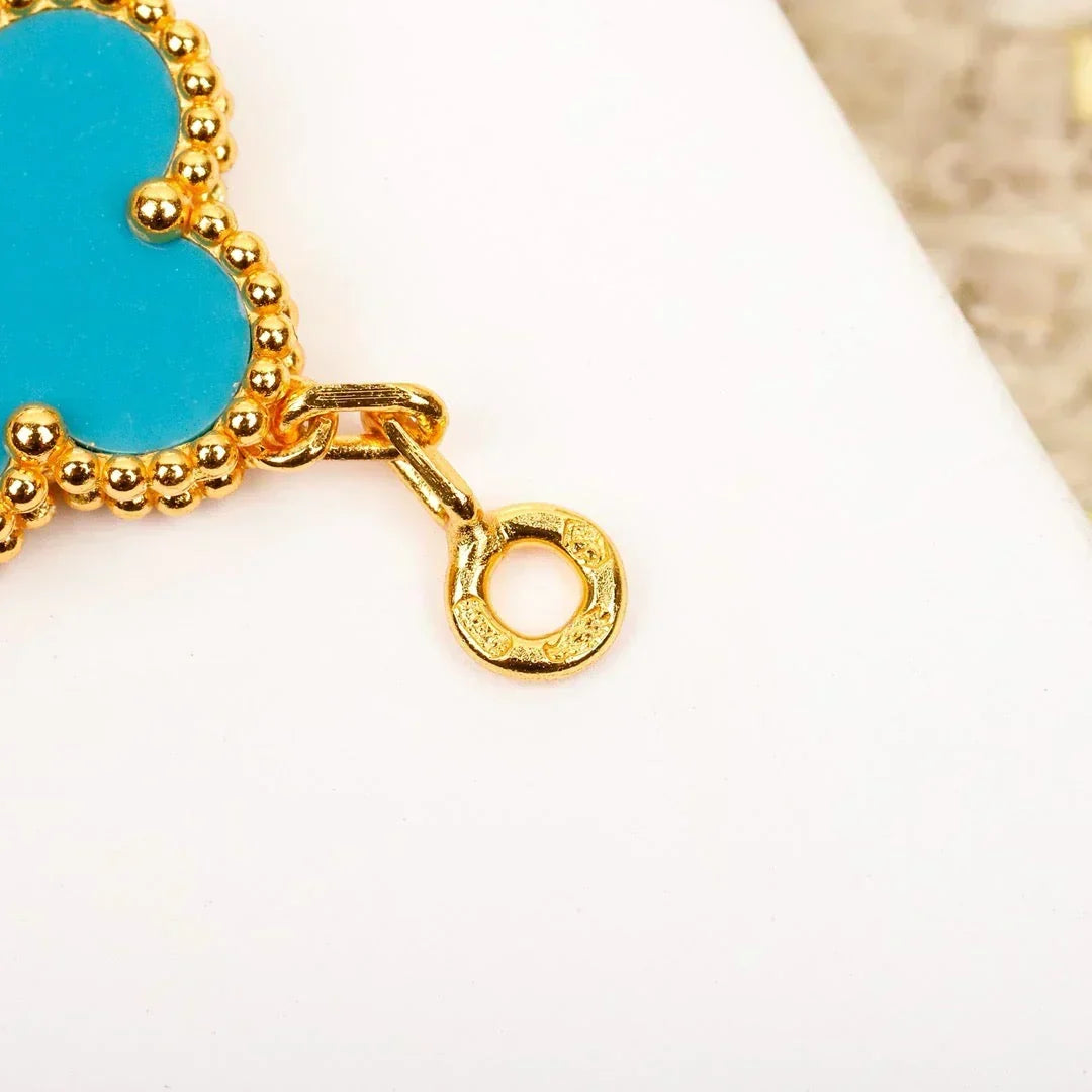 [⭐moonlume] CLOVER 5 MOTIF TURQUOISE BRACELET COLLECTION