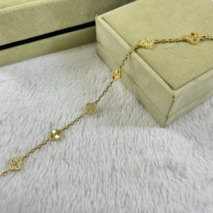[⭐moonlume]CLOVER 6 MOTIF DIAMOND LASER BRACELET