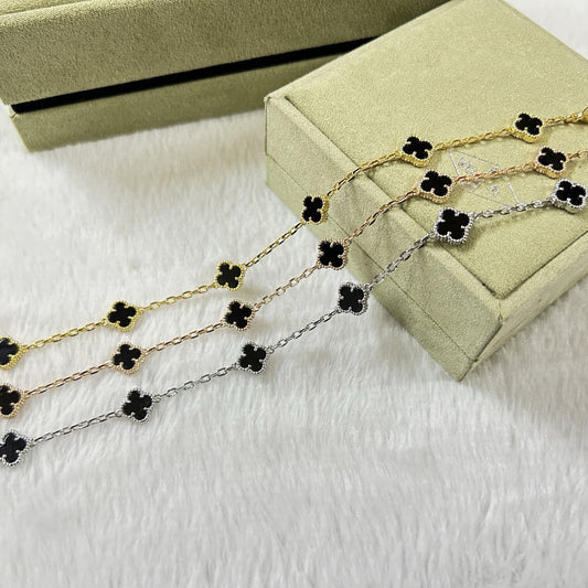 [⭐moonlume]CLOVER 6 MOTIF  ONYXS BRACELET