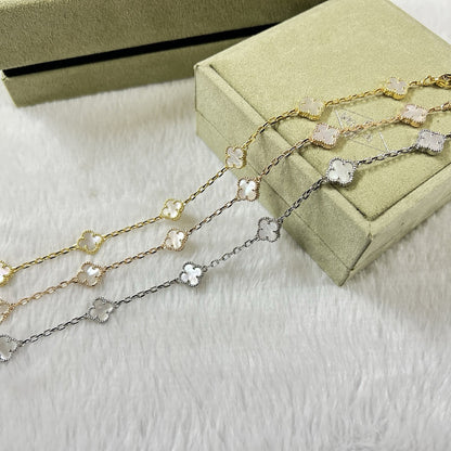 [⭐moonlume]CLOVER 6 MOTIF WHITE MOP BRACELET