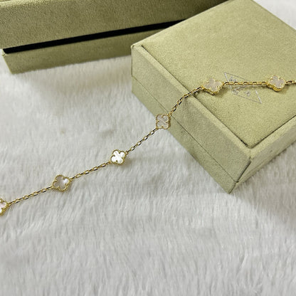 [⭐moonlume]CLOVER 6 MOTIF WHITE MOP BRACELET