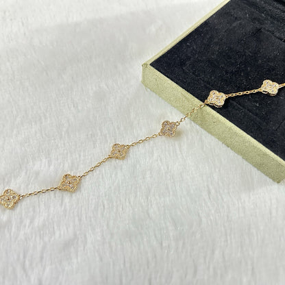 [⭐moonlume]CLOVER 6 MOTIF DIAMOND BRACELET