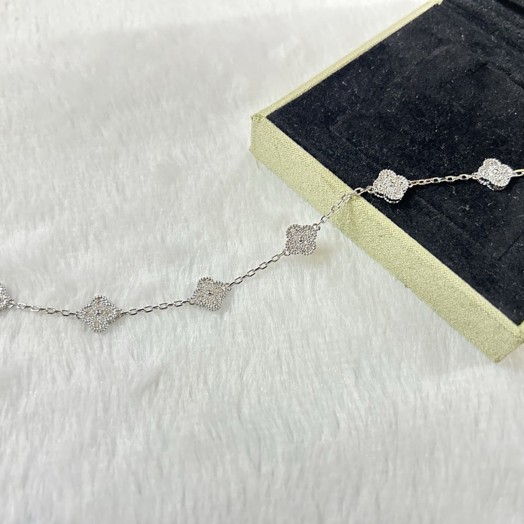 [⭐moonlume]CLOVER 6 MOTIF DIAMOND BRACELET