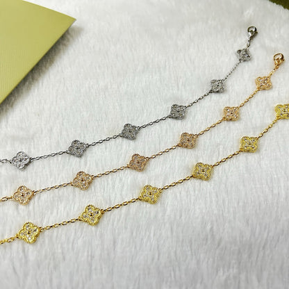 [⭐moonlume]CLOVER 6 MOTIF DIAMOND BRACELET