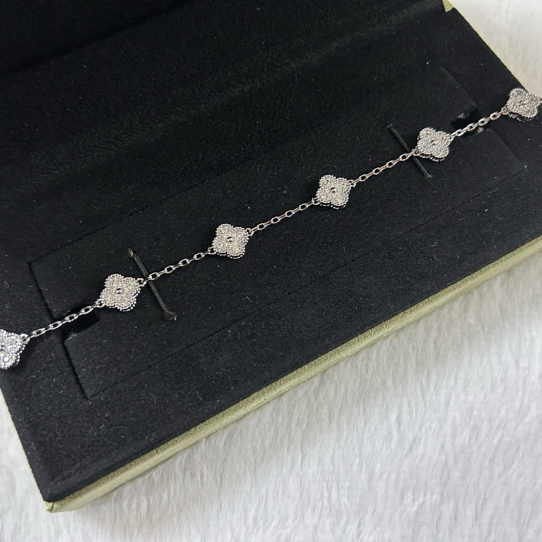 [⭐moonlume]CLOVER 6 MOTIF DIAMOND BRACELET