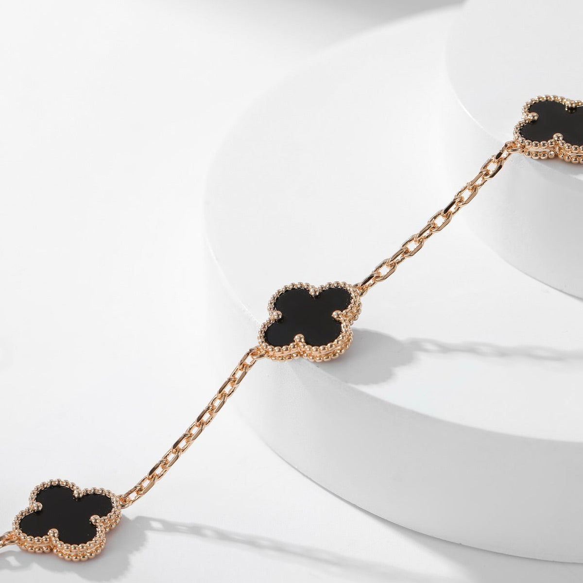 [⭐moonlume]CLOVER 10 MOTIFS ONYX NECKLACE
