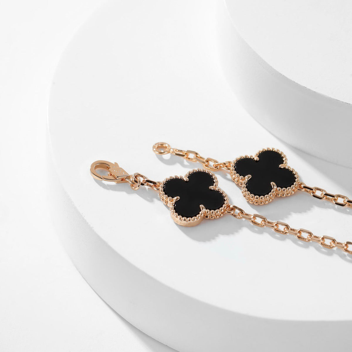 [⭐moonlume]CLOVER 10 MOTIFS ONYX NECKLACE