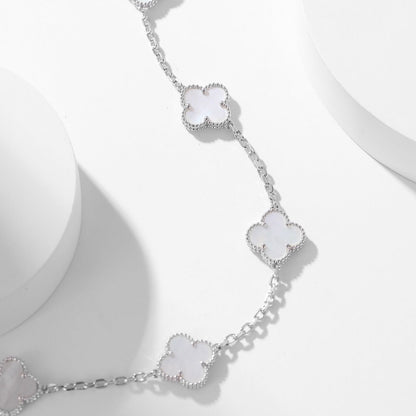 [⭐moonlume]CLOVER 10 MOTIFS WHITE MOTHER OF PEARL NECKLACE