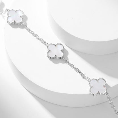 [⭐moonlume]CLOVER 10 MOTIFS WHITE MOTHER OF PEARL NECKLACE