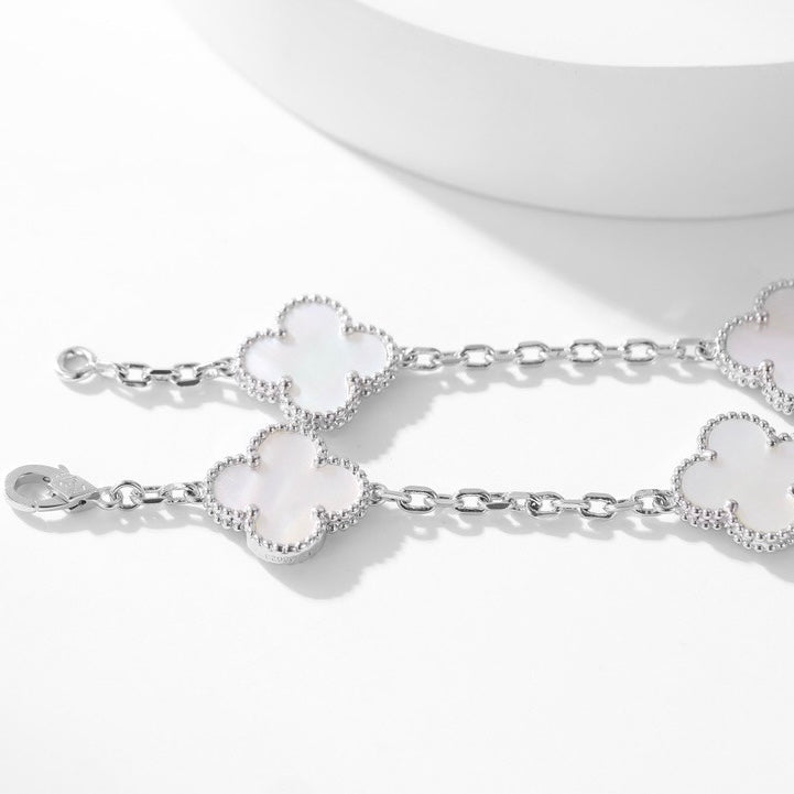 [⭐moonlume]CLOVER 10 MOTIFS WHITE MOTHER OF PEARL NECKLACE