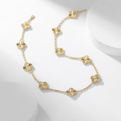 [⭐moonlume]CLOVER 10 MOTIFS LASER NECKLACE
