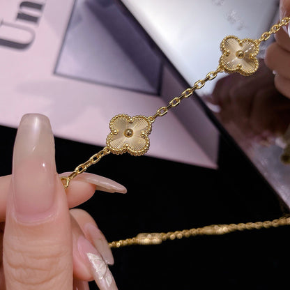 [⭐moonlume]CLOVER 10 MOTIFS LASER NECKLACE