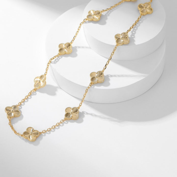 [⭐moonlume]CLOVER 10 MOTIFS LASER NECKLACE