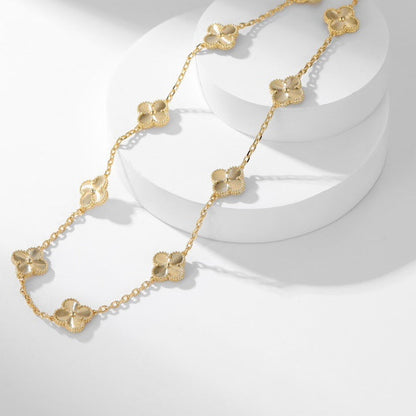 [⭐moonlume]CLOVER 10 MOTIFS LASER NECKLACE