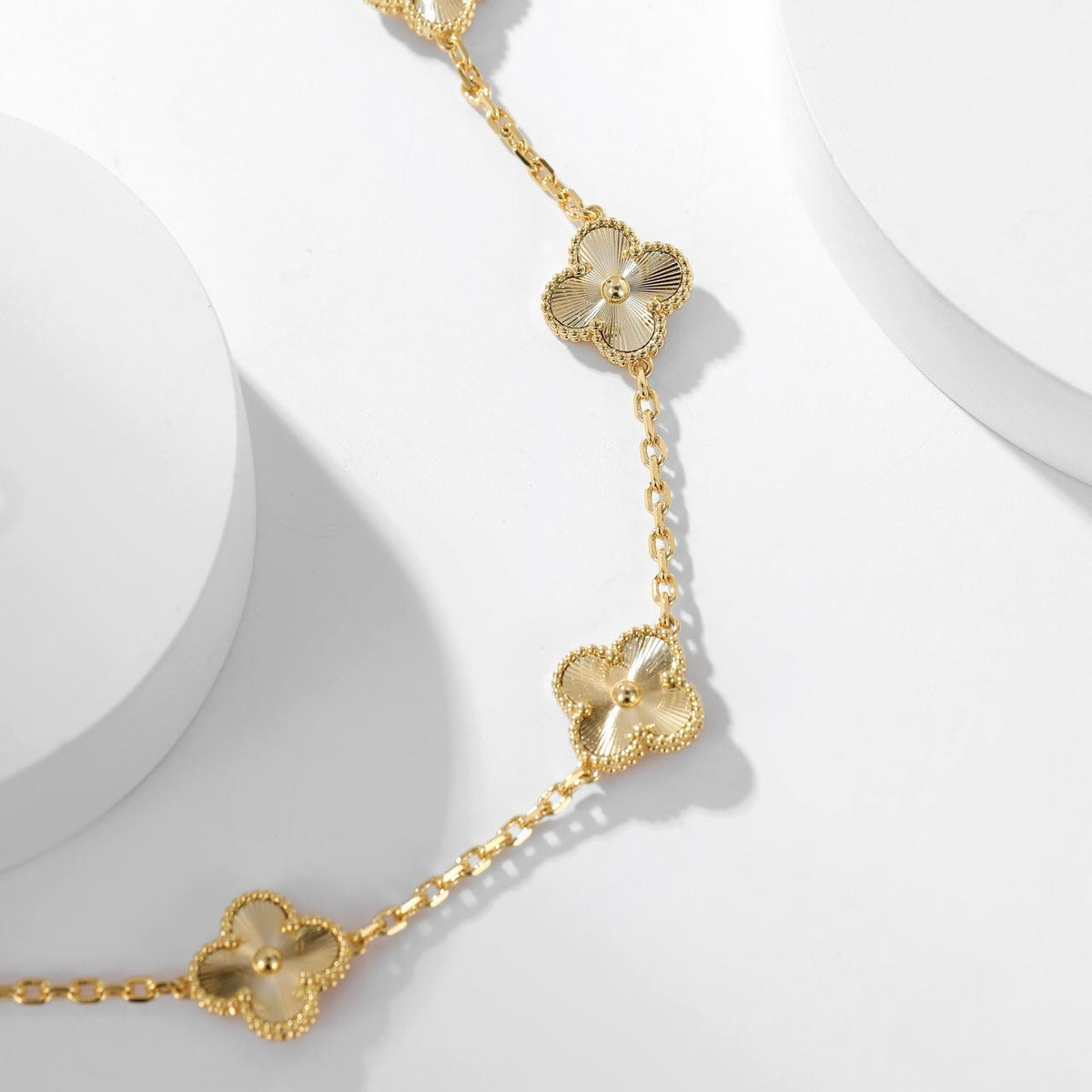[⭐moonlume]CLOVER 10 MOTIFS LASER NECKLACE