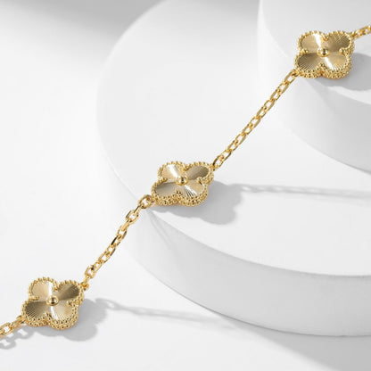 [⭐moonlume]CLOVER 10 MOTIFS LASER NECKLACE