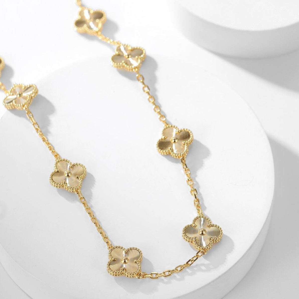 [⭐moonlume]CLOVER 10 MOTIFS LASER NECKLACE