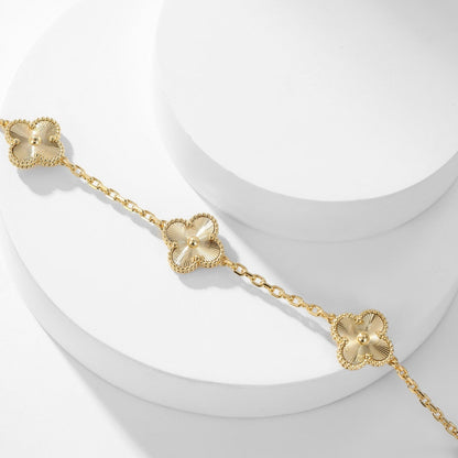 [⭐moonlume]CLOVER 10 MOTIFS LASER NECKLACE