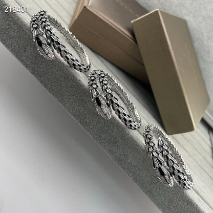 [⭐moonlume]NEW OBSIDIAN & DIAMOND SERPENT BRACELET