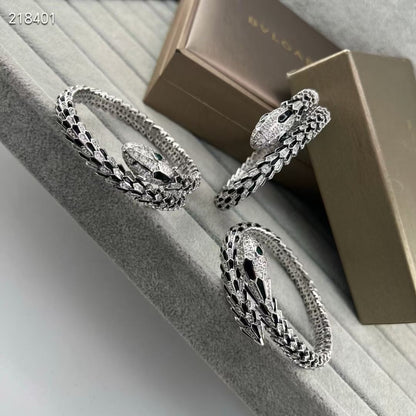 [⭐moonlume]NEW OBSIDIAN & DIAMOND SERPENT BRACELET