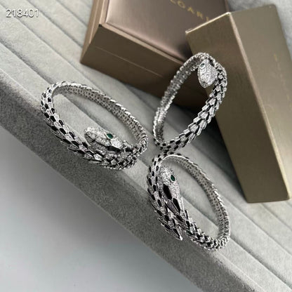 [⭐moonlume]NEW OBSIDIAN & DIAMOND SERPENT BRACELET