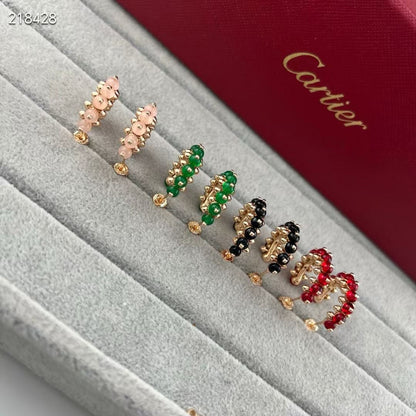 [⭐moonlume]NEW COLORED GEMSTONE COLLECTION SMALL HOOP EARRINGS