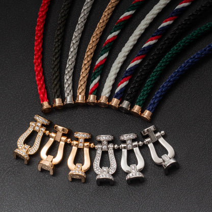 [⭐moonlume]FORCE LARGE HORSESHOE HALF DIAMOND BRACELET ROSE GOLD