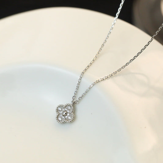 [⭐moonlume]CLOVER MINI 9.5MM PENDANT DIAMOND NECKLACE