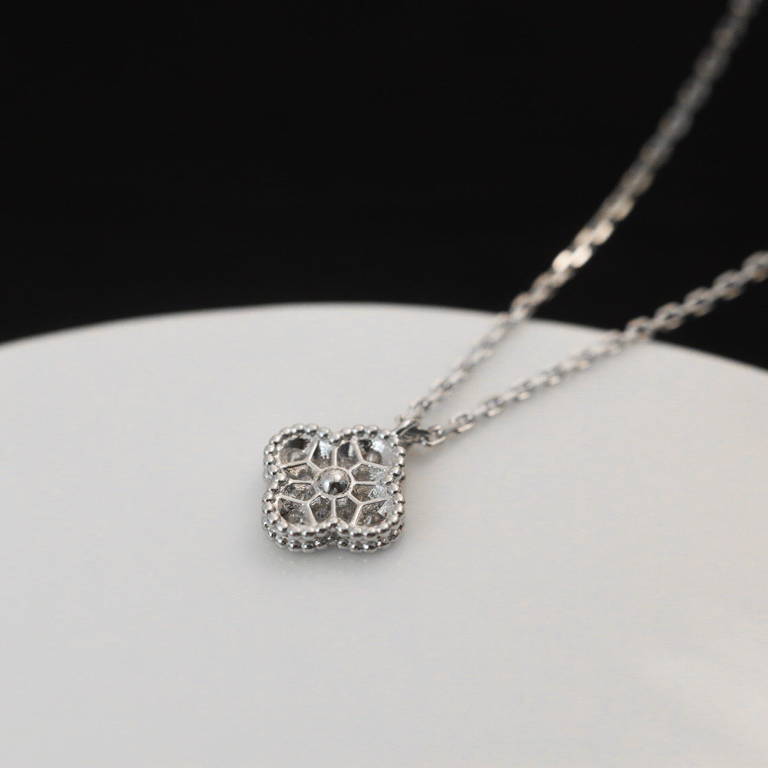 [⭐moonlume]CLOVER MINI 9.5MM PENDANT DIAMOND NECKLACE
