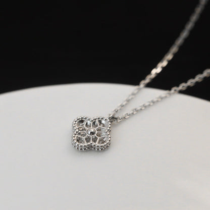 [⭐moonlume]CLOVER MINI 9.5MM PENDANT DIAMOND NECKLACE