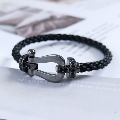 [⭐moonlume]FORCE LARGE SERIES HORSESHOE BLACK SAMURAI BRACELET