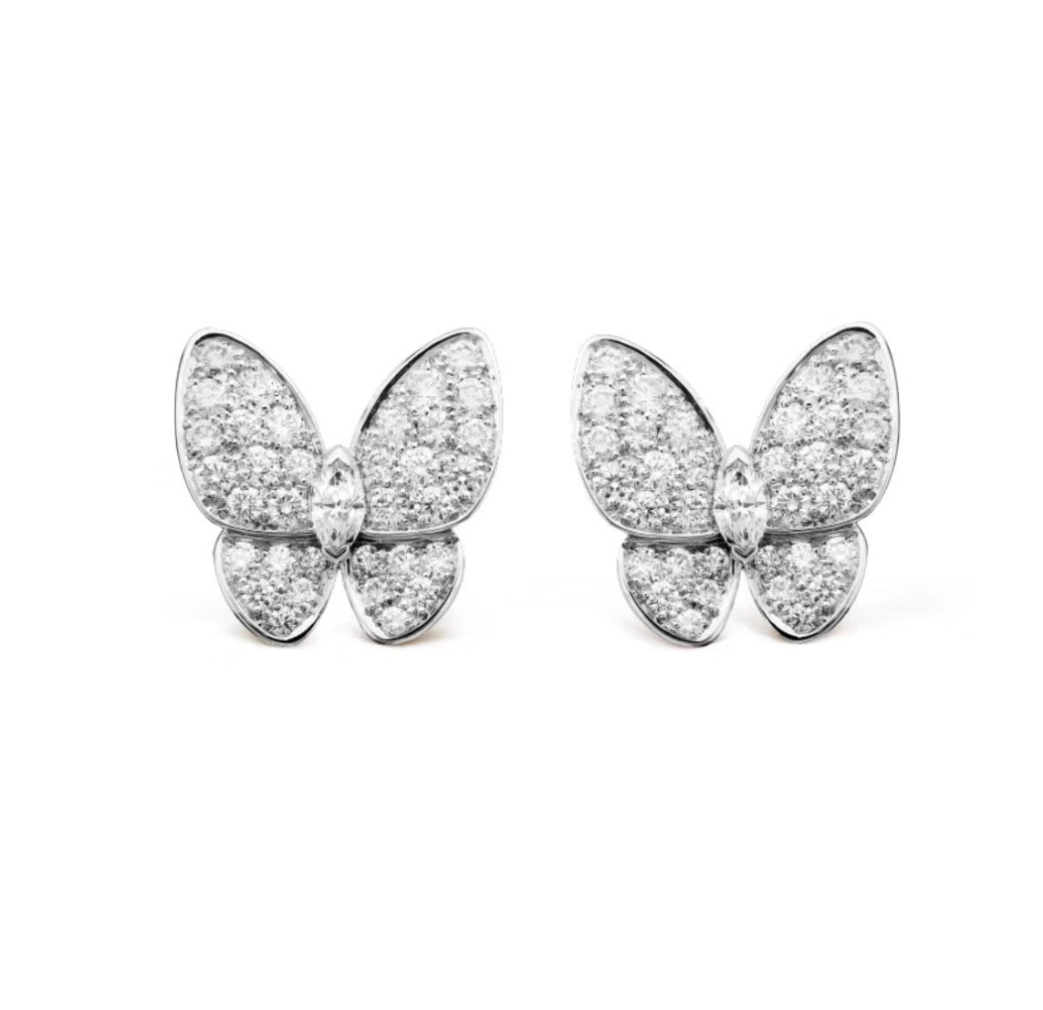 [⭐moonlume]BUTTERFLY ALL DIAMOND EARRINGS
