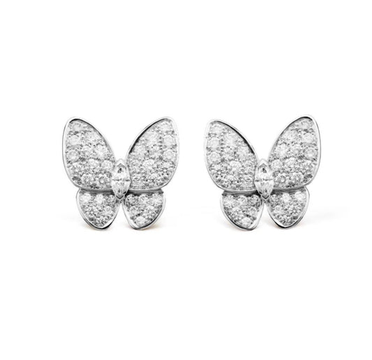 [⭐moonlume]BUTTERFLY ALL DIAMOND EARRINGS