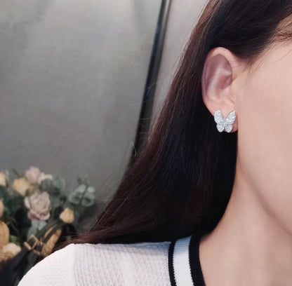 [⭐moonlume]BUTTERFLY ALL DIAMOND EARRINGS