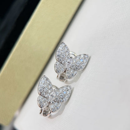 [⭐moonlume]BUTTERFLY ALL DIAMOND EARRINGS