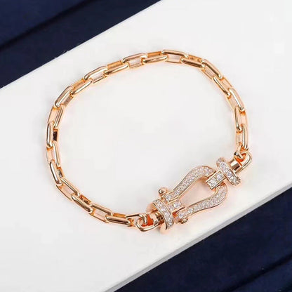[⭐moonlume]FORCE LARGE HORSESHOE CLASP  METAL BRACELET