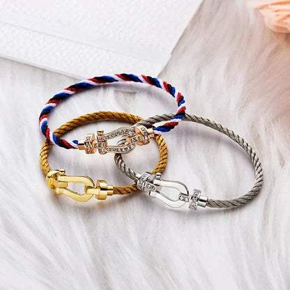 [⭐moonlume]FORCE LARGE HORSESHOE NO DIAMOND BRACELET GOLD