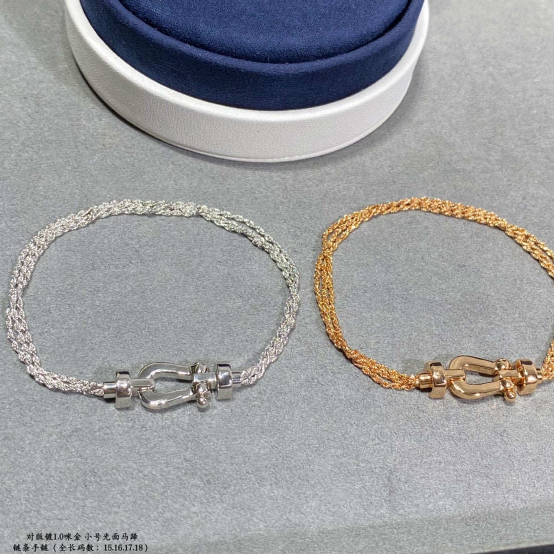 [⭐moonlume]FORCE SMALL HORSESHOE  DIAMOND CHAIN ROPE BRACELET