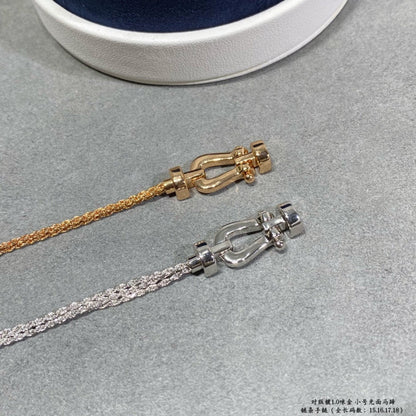 [⭐moonlume]FORCE SMALL HORSESHOE  DIAMOND CHAIN ROPE BRACELET