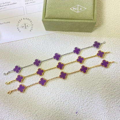 [⭐moonlume] CLOVER 5 MOTIF VIOLET BRACELET COLLECTION
