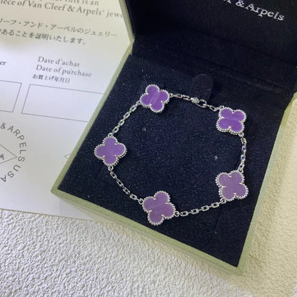 [⭐moonlume] CLOVER 5 MOTIF VIOLET BRACELET COLLECTION