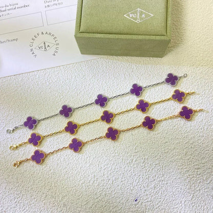 [⭐moonlume] CLOVER 5 MOTIF VIOLET BRACELET COLLECTION